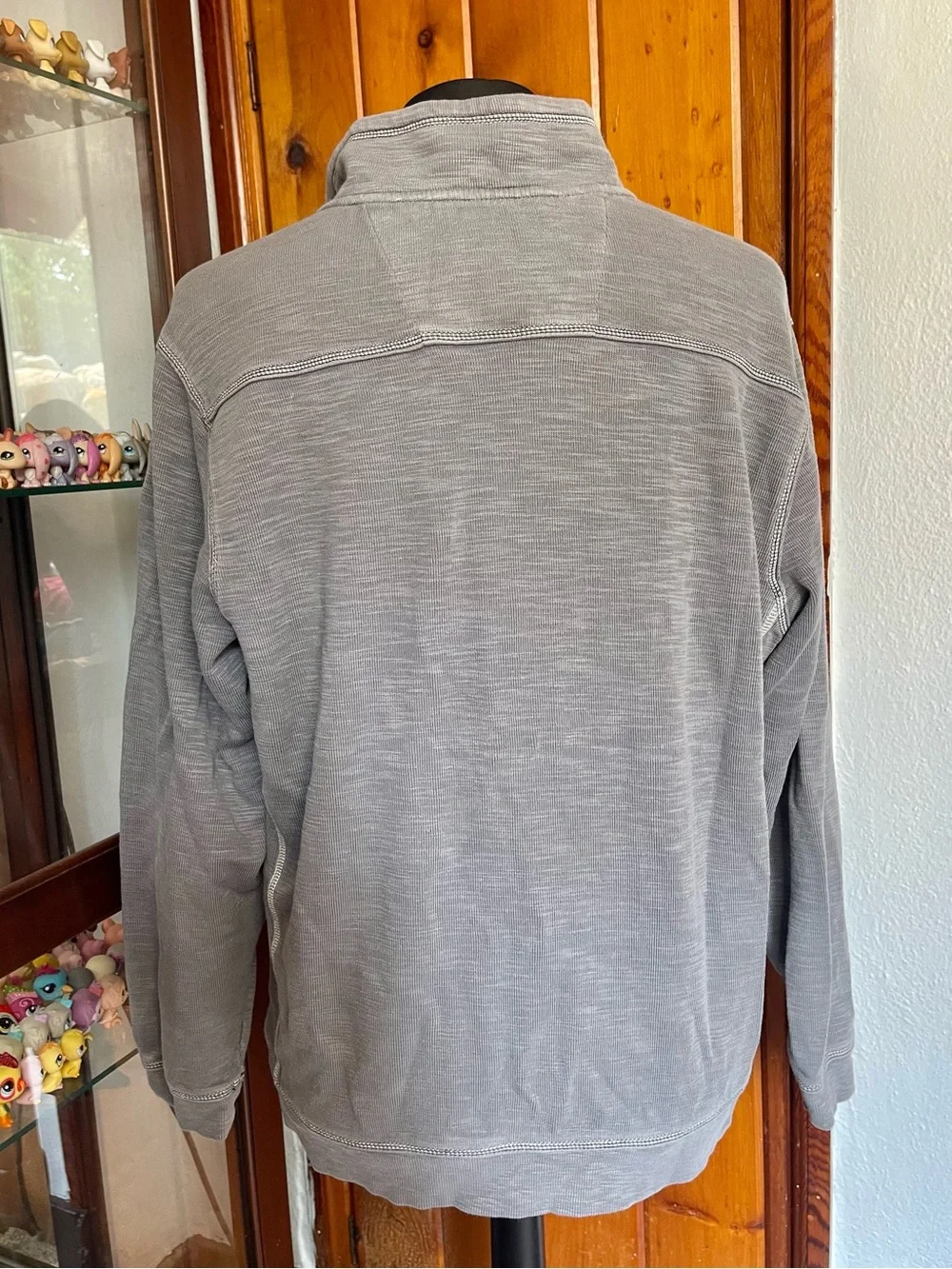 Gray Tommy Bahama Quarter Zip Up Sweatshirt Size XL